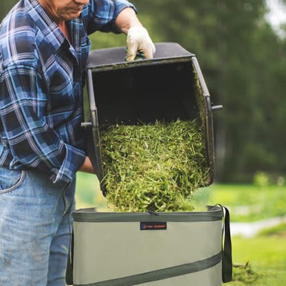 YUDI & GARDEN 46 Gallon Square Collapsible Yard Waste Containers | Collapsible Trash Can, For Collecting Weeds, Leaf, Yard and Party Waste