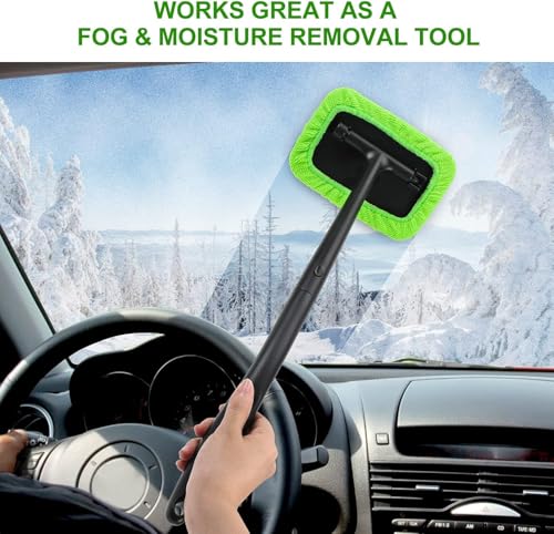 Xindell Windshield Cleaner Tool – Inside Car Window Cleaning Kit with 22“ Detachable Handle, Interior Windshield Squeegee for Clear Vision, Auto Detailing Kit for Car, Home & Outdoor Windows - size: 2pack