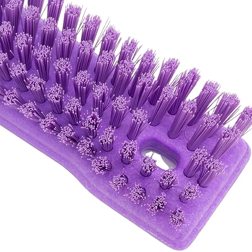 SPARTA Comfort Grip Scrub Brush Hand Brush for Bathroom, Kitchens, Countertop, Plastic, 8 Inches, Purple - color: Purple