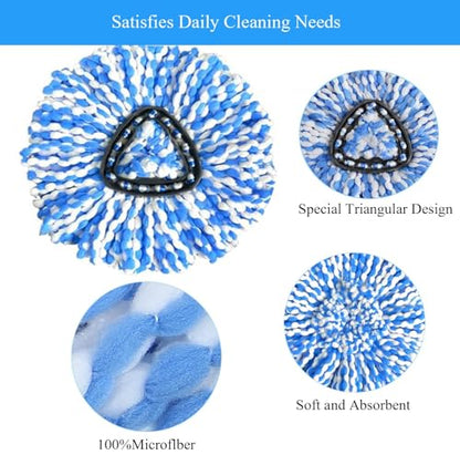 5 Pack O-Cedar Spin Mop Head Replacements, 100% Microfiber, Compatible with RinseClean 2-Tank System, Machine Washable, Easy to Replace and Highly Absorbent for Floor Cleaning - size: 5 Count