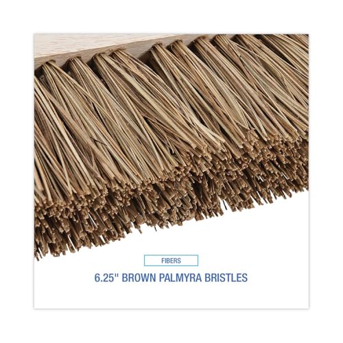 Boardwalk Street Broom Head, 6.25" Brown Palmyra Fiber Bristles, 16" Brush