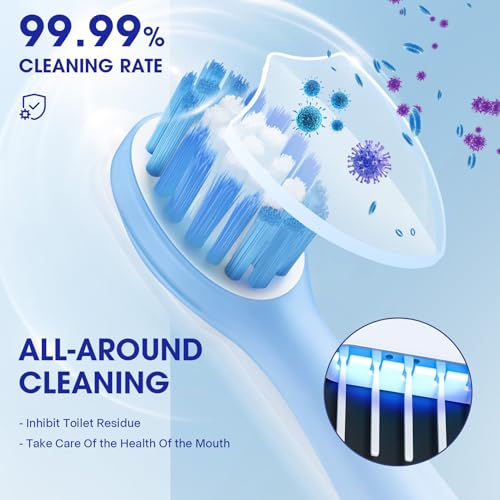 Punch-Free Wall Mounted Bathroom Toothbrush Holder, 5 Toothbrush Slots, Bathroom Toothbrush Sterilizer with Toothpaste Dispenser USB Charging Toothbrush Holder (White) - color: White