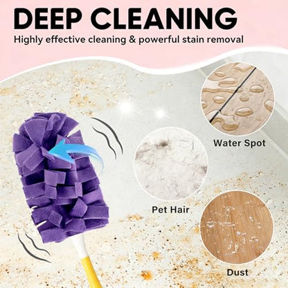 Fleece Reusable Duster Pads Compatible with Swiffer Hand Duster, 360 Duster Refill, Dusters Heavy Duty Refills, Microfiber Dusters Refills for Cleaning, Ceiling Fan, 3 Pack (Handle is Not Included) - color: 3 Pack (Mixed Color)