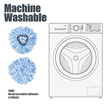 homsis 2 Pack Mop Replace Head Compatible with O Cedar Rinse Clean 2-Tank Spin Mop - Mop Refills 100% Microfiber, Deep Cleaning Machine Washable and Easy-to-Replace
