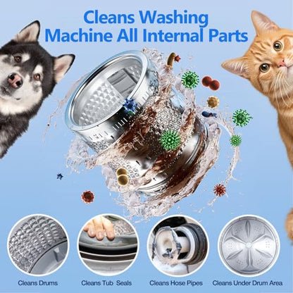 Washing Machine Cleaner-36Pack-18 Month Supply,Washer Machine Cleaner Tablets Formulated For Pet Owners,Easy Pet Hair Remover for Laundry,Compatible with HE, Top & Front Load Washer.Septic Safe - style: Pet Cleaners-Or
