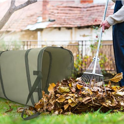 YUDI & GARDEN 46 Gallon Square Collapsible Yard Waste Containers | Collapsible Trash Can, For Collecting Weeds, Leaf, Yard and Party Waste