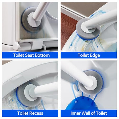 Disposable Toilet Brush, Toilet Cleaner, Toilet Brush (Including 54 Replacement Brush Heads) for deep Cleaning of Toilets, Toilet Brush and Brush Holder Set for maintaining Bathroom Hygiene.