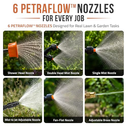 PetraTools 3 Gallon Battery Powered Backpack Sprayer in Lawn and Garden - HD3000 - Long Battery Life & Padded Straps for Comfort - Electric Sprayer w/ 6 Spray Nozzles & 80PSI (3 Gallon) - size: HD3000 (6 Nozzles)