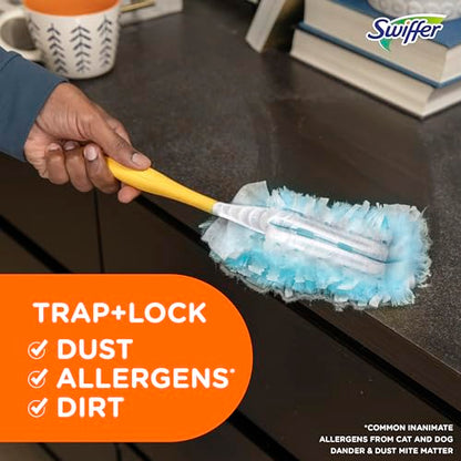 Swiffer Dusters Refill for Cleaning, Made by SWIFFER, Feather & Microfiber Duster Disposable Alternative, for Dusting Furniture, Blinds, Ceiling Fans, Walls, Helps Remove Allergens, Unscented, 18ct - size: 18 Count (Pack of 1), style: Unscented