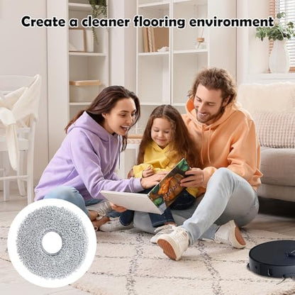 8 Pack Mop Pads for Dreame L40/X40/X50/L50/X30/L20/L40s Ultra/L10s Pro Ultra/L10s Ultra Gen2/X60 Max Ultra, for Mova V50/E40/P10/P50 Pro Ultra, Robot Vacuum Reusable Microfiber Mop Cloth Accessories