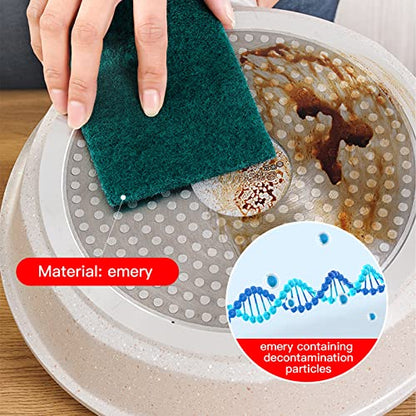 Heavy Duty Scour Pads Sponge Dish Scrubber Non-Scratch Green Reusable Household Scrub Pads for Kitchen and Dish Cleaning Tool (20Pcs Sponge+3Pcs Clean Towel) - style: 20Pcs Sponge+3Pcs Clean Towel