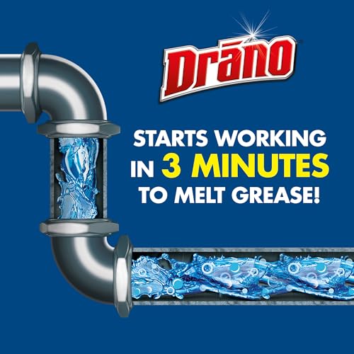 Drano Kitchen Granules Drain Clog Remover and Cleaner, Unclogs blockage from Grease or Cooking Oil, 8.8 oz - size: 8.8 Oz (Pack of 1)