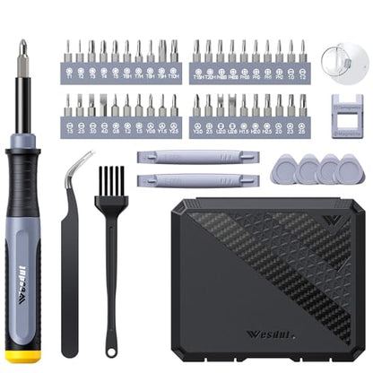 [Updated] Wesdut 52 in 1 Precision Screwdriver Set, [Super Durable] S2 Alloy Magnetic Screwdriver Repair Kit, Portable Mini Electronics Repair Tool for Phone Laptop PC Xbox Switch Watch Eyeglasses - style: 52in1-orange