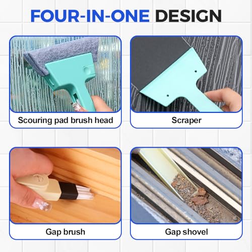 Magic Window Track Cleaner, 2025 New Magic Window Cleaning Brushes, Window Groove Cleaning Brush Tools Set, Hand-held Crevice Cleaning Brush for Window Slides and Gaps (Yellow) - color: Yellow