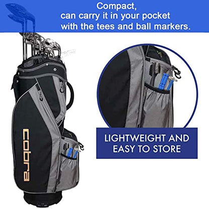 VIPMOON Golf Club Cleaner Kit, 2 Pcs Groove Sharpener Regrooving Tool and 1 Pcs Retractable Club Cleaner Brush, Portable Groove Sharpener Tool for All Golf Irons for Men - color: Blue