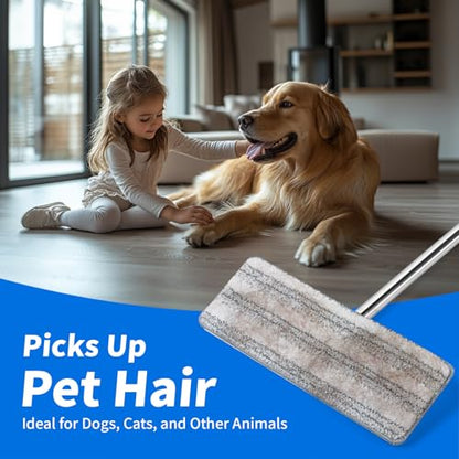 Oshang Flat Mop Head Refill, 13" X 4.9" Flat Mop Pads, Microfiber Mop Pads Flat Mop Replacement Heads (4-Pack) (White and Grey) - color: 4-pack (White + Grey)