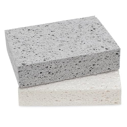 Extra Large Dish Sponges Kitchen for Cleaning, Natural Cellulose Sponges Reusable and Biodegradable, Non Scratch Sponge for Dishes Household Use (2-Pack) - color: Grey / White