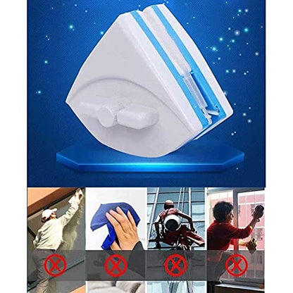Double-Sided Magnetic Glass Wiper Cleaner Magnetic Force for Double Glazed Windows Magnetic Window Cleaner Wiper for Glass Thickness 30-40mmGlass Washing Cleaning Tool Brush