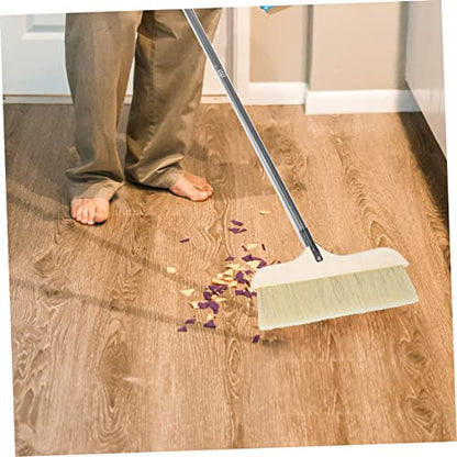Baluue Soft Bristle Cleaning Brush Long Handle Broom for Floor Cleaning Telescopic Sweeper Detachable Head Broom for Indoor Outdoor