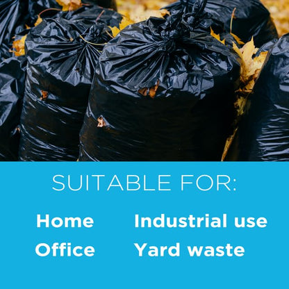 Highbar Select 250 Count, 40-45 Gallon Trash Bags, Heavy Duty Black Bags, Ideal for 39, 40, 42, 45 Gallon - style: 40-45 Gal, 16 Micron Equiv, 250 Count, Black