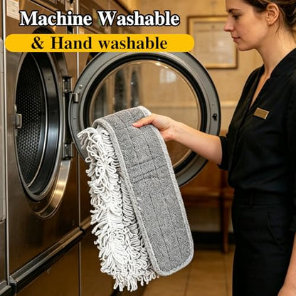 MASTERTOP Commercial Mop, 36'' Large Dust Mop,Heavy Duty Industrial Push Mops with 3 Reusable Microfibre Pads & 62'' Adjustable Handle for Home,Hotel,Mall,Warehouse - color: Grey(36"*5.1")