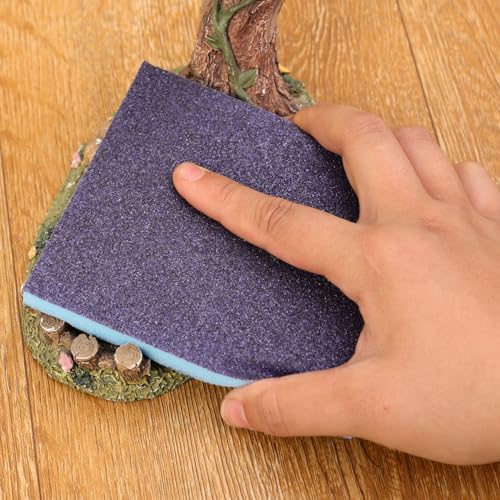 6Pcs Diamond Sand Scrubbing Pot Bottom Polishing Sponge Sand Block 60-320 Grit Reusable Metal Wood Polishing Tool