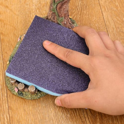 6Pcs Diamond Sand Scrubbing Pot Bottom Polishing Sponge Sand Block 60-320 Grit Reusable Metal Wood Polishing Tool