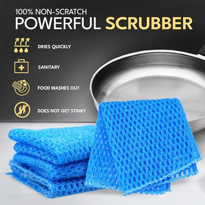 Non Scratch Dish Scrubbers for Cleaning Dishes (1PK) - Reusable Kitchen Sponge - Replace Dish Sponges for Washing Dishes - Best Household Scrubbing Pad & Alternative Dishwashing Scrub Pads Supplies - color: 1pk All Purpose