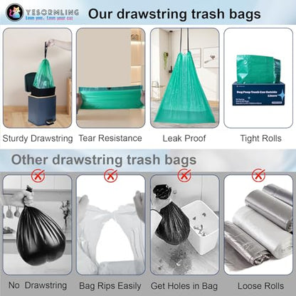Dog Waste Bags, 23.5'' x 19.5'' Thickened Design Drawstring Dog Poop Bags, Tear Resistant & Leak Proof, Unscented Poop Bags (20 Count)