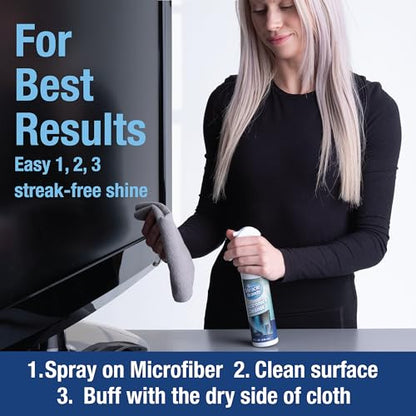 MiracleSpray for Electronics Cleaning, Safe Multisurface Cleaner for Any TV, Phone, Monitor, Keyboard, Screen, Computer, Includes Microfiber Towel - 8 Ounce Kit - size: 8 Fl Oz