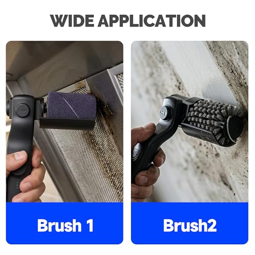 Electric Grill Brush, Cordless Rechargeable Grill Cleaner with 3-Speed Powerful Motor & 180° Adjustable 304 Stainless Steel Non-Shedding Brush Head, Automatic Cleaning for Outdoor Gas Grill & Grates