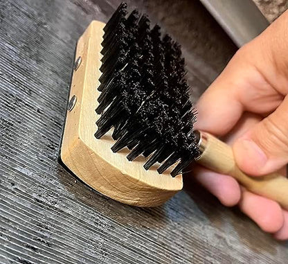 HVAC Coil Cleaning Brush & Fin Comb Tool, Dual-Sided AC Coil Cleaner Brush for Evaporator and Condenser Coils, Mini Split, Window AC and Outdoor Condenser, Stainless Steel Pins with Soft Bristles
