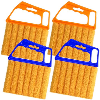 4 Pcs Blind Cleaner Duster Tool,Blind Dusters for Cleaning,7 Finger Dusting Cleaner Tool for Window & Air Conditioner,Window Blinds Cleaner Microfiber Washable - style: 4 Pack