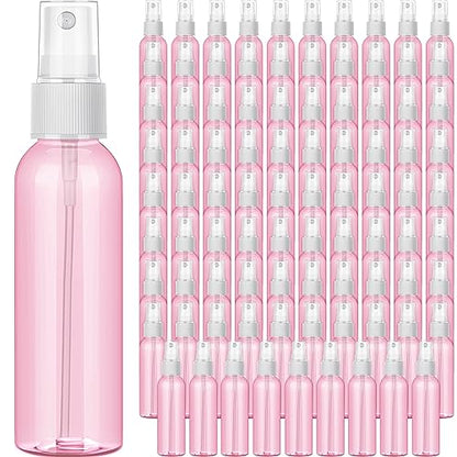 Tanlade 100 Pcs 2oz Small Spray Bottles Refillable Mini Spritzer Clear Empty Plastic Spritz Bottle Refillable Reusable Travel Size Mist Sprayer for Travel Cleaning Perfume Liquid(Red) - color: Red