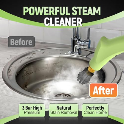 10-in-1 Steam Cleaner for Home, High Temperature & High Pressure, Steamer for Cleaning with 10s Fast Heating, Handheld Steam Cleaner with 37.19OZ Large Tank for Floor, Home, Furniture, Carpet and Car