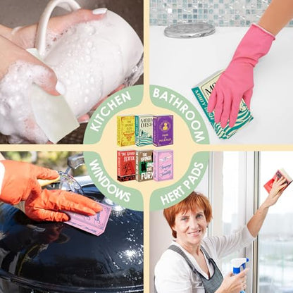 6 Pieces Book Kitchen Sponges Novels Sponges Fun Non-Scratch Scrub for Washing Dishes Pots Pans and Household Cleaning Supplies for Kitchen Dishes Furniture Gifts (6, Book-2) - color: Book-2