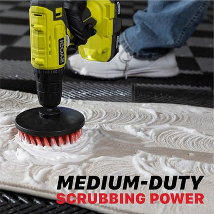 Maxshine 2" Universal M8 Medium-Duty Upholstery & Carpet Drill Brush – Power Scrubber Attachment for Car Detailing – Removes Grime, Stains & Spots from Fabric, Seats & Carpets - size: 2"