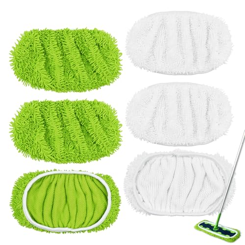 XL Mop Pads Compatible with Swiffer XL Sweeper, X-Large Dry Sweeping Cloths, XL Wet Pads Refills, Reusable Washable Microfiber Heavy Duty Wet Mopping Cloths for Hardwood Floor Cleaning, 6 Pack - size: 6 Pack