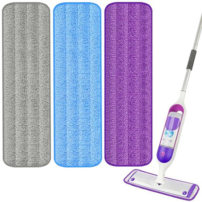 3 Pack Reusable Mop Pads for Swiffer PowerMop, Super Absorption, Multi-Surface Hardwood Floor Cleaning, Machine Washable Up to 100 Times, Durable, Suitable for All Finished Floors - size: 3 PACK