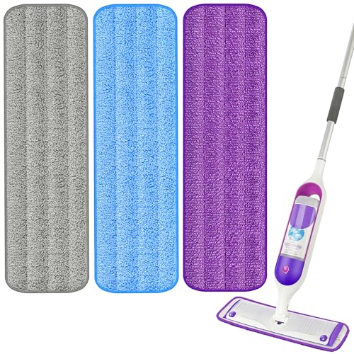 3 Pack Reusable Mop Pads for Swiffer PowerMop, Super Absorption, Multi-Surface Hardwood Floor Cleaning, Machine Washable Up to 100 Times, Durable, Suitable for All Finished Floors - size: 3 PACK