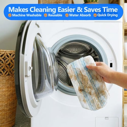 20 Pack Mop Replacement Pads for O Cedar H2pro Flat Mops,Mop Pads for O-Cedar Mop Refills,Washable and Reusable Microfiber Mops Pad Compatible with Ocedar Flat Head - size: 20 Pack