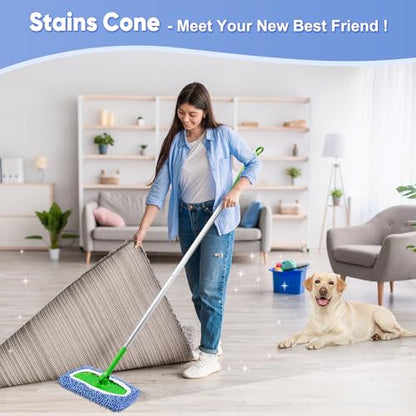 6 Pack Reusable Mop Pads Compatible with Swiffer Sweeper, Chenille Mop Refill Pads, Dry & Wet Mopping Cloths for Floor Cleaning -Blue - color: Blue