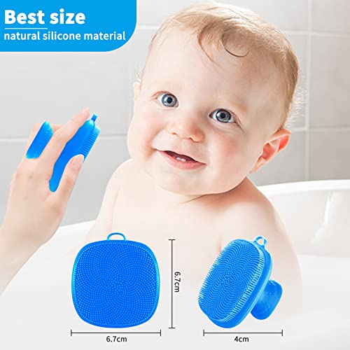 Silicone Face Scrubber for Men Facial Cleansing Brush Silicone Face Wash Brush Manual Waterproof Cleansing Skin Care Face Brushes for Cleansing and Exfoliating (Blue) - color: Blue