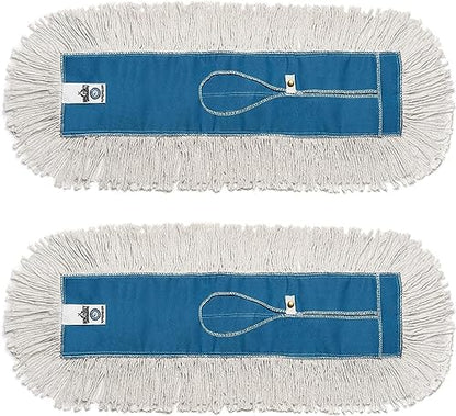 Nine Forty Industrial-Grade 36x5 Cotton Dust Mop Head Refills, Perfect Replacement for Busy Home, Gym, Industrial and Commercial Spaces, Heavy-Duty Mop for Janitorial & Housekeeping Needs - 2 Pack - size: 36" X 5" (Pack of 2)