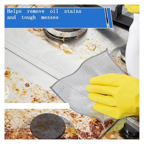 30/60 PCS Non-Scratch Stainless Steel Scrubbers – Heavy-Duty Cleaning Pads for Kitchen and Bathroom Surfaces(30pcs)