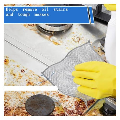 30/60 PCS Non-Scratch Stainless Steel Scrubbers – Heavy-Duty Cleaning Pads for Kitchen and Bathroom Surfaces(30pcs)