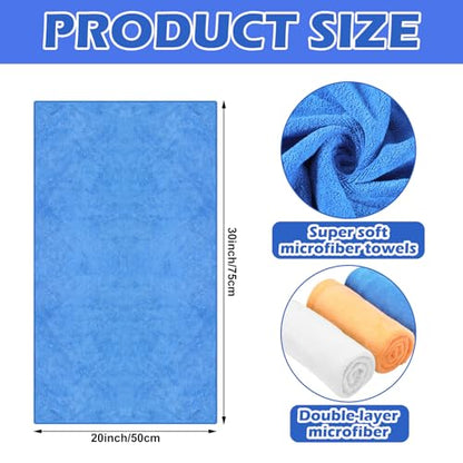SmoothNovelty 10 Pcs Extra Large Microfiber Cloth 30" x 20" Large Floor Microfiber Towel Reusable Washable Free Lint Free Cloth Rag for Squeegee Mop Floor Window Housekeeping (White,Yellow) - color: White, Yellow
