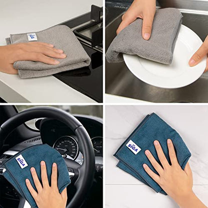 MR.SIGA Microfiber Cleaning Cloth, Pack of 6, Size: 13.8" x 15.7" - size: 13.8 x 15.7 inch