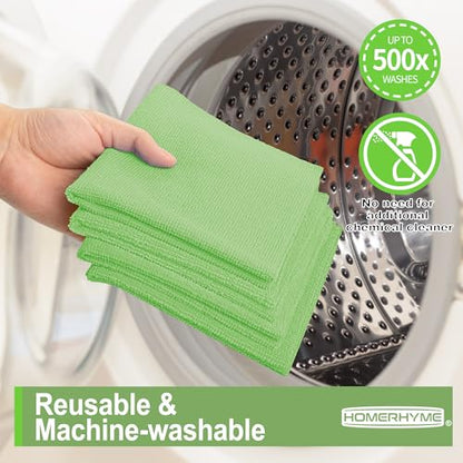 Microfiber Cleaning Cloth, 12 Pack Green Cleaning Rags,12" X 11" Lint Free Dish Towels Wash Cloths, Reusable Microfiber Towels for Home and Kitchen Bathroom Apartment Cleaning Supplies - color: Sage Green, size: 12 Pack