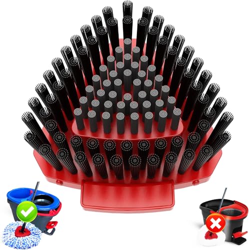 Fatmass Upgraded Spin Mop Replace Scrub Mop Brush Compatible with O Cedar 2 Tank RinseClean, Great for Kitchen, Deck, Bathroom and Shower Floor Scrubber (1 Pack) - size: Small (Red 1 Pack)